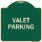 Signmission Designer Series Sign Valet Parking, Green & Tan Heavy-Gauge Aluminum Sign, 18" x 18", G-1818-22748 A-DES-G-1818-22748 - alternate 1